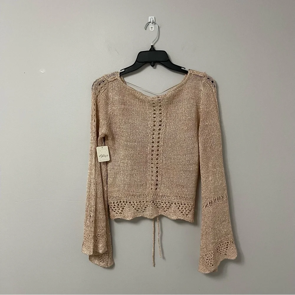 Free People Zinnia Top in Pink Sand Combo